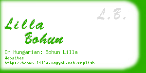 lilla bohun business card